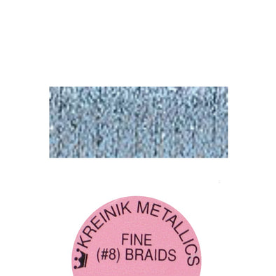 Kreinik Metallic #8 Braid   025 Grey