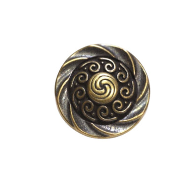 Button 202178 Antique Gold and Silver Shank 18mm