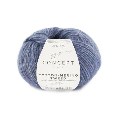 Cotton-Merino Tweed 508 Blue