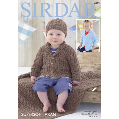Sirdar 4899 Supersoft Aran Child Cardigan