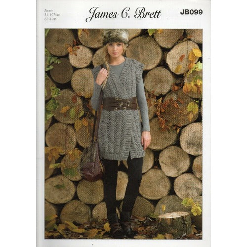 JB099 Rustic Aran Waistcoat