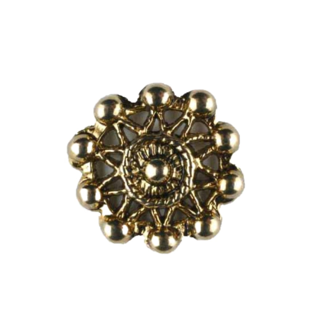 Button 261251 Metal Gold  Shank 15mm