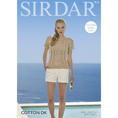 Sirdar 7912 Cotton DK Womans top