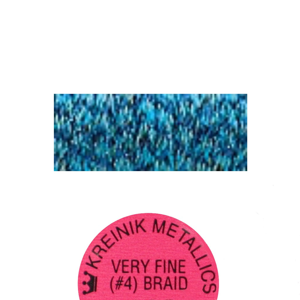 Kreinik Metallic #4 Braid   339 Tropical Teal