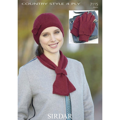 Sirdar 7115 Country Style 4ply Hat Set