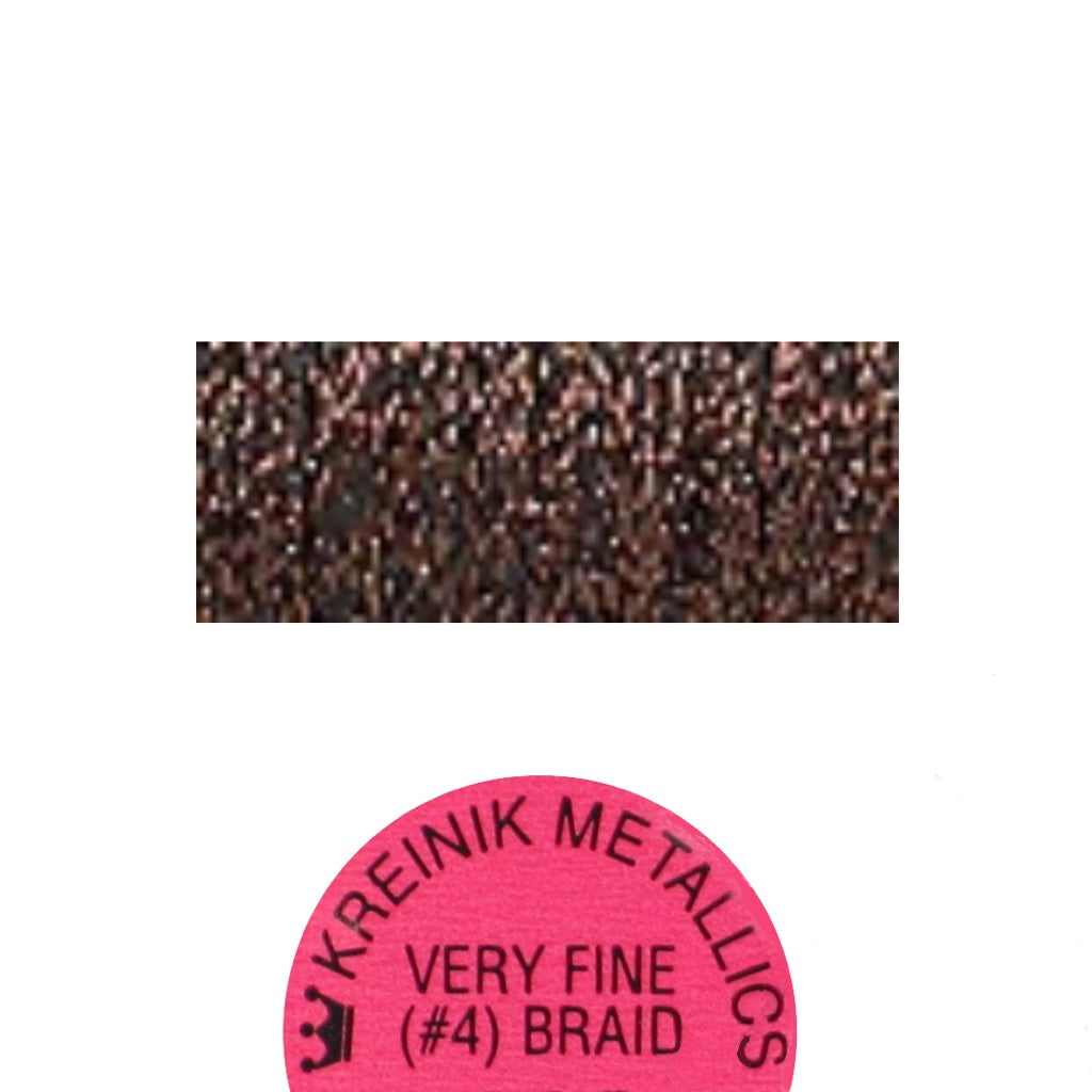 Kreinik Metallic #4 Braid   022 Brown