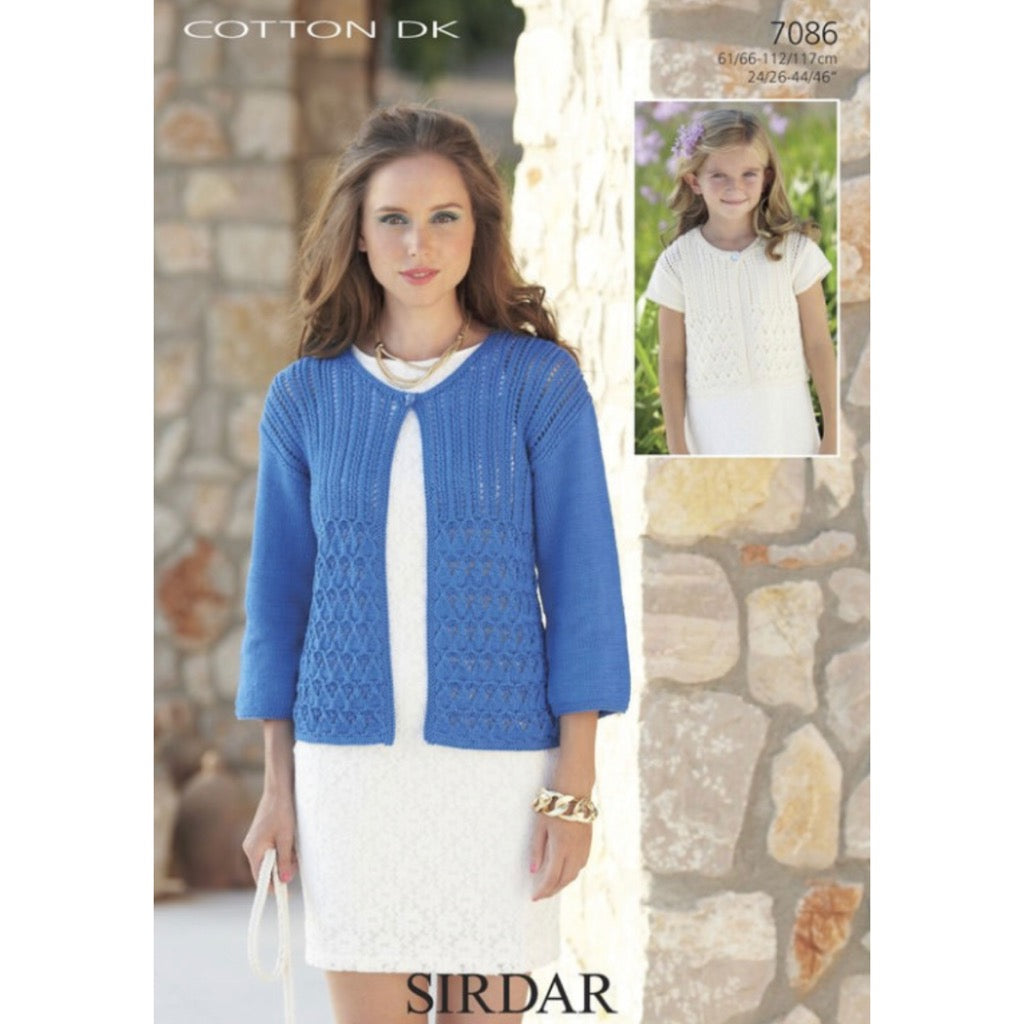 Sirdar 7086 Cotton DK Cardigans