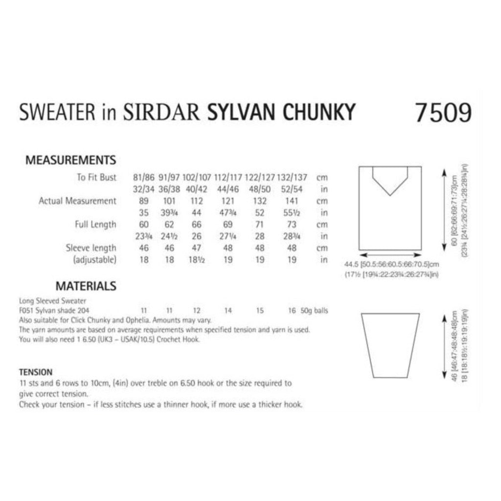 Sirdar 7509 Sylvan Chunky Cardigan