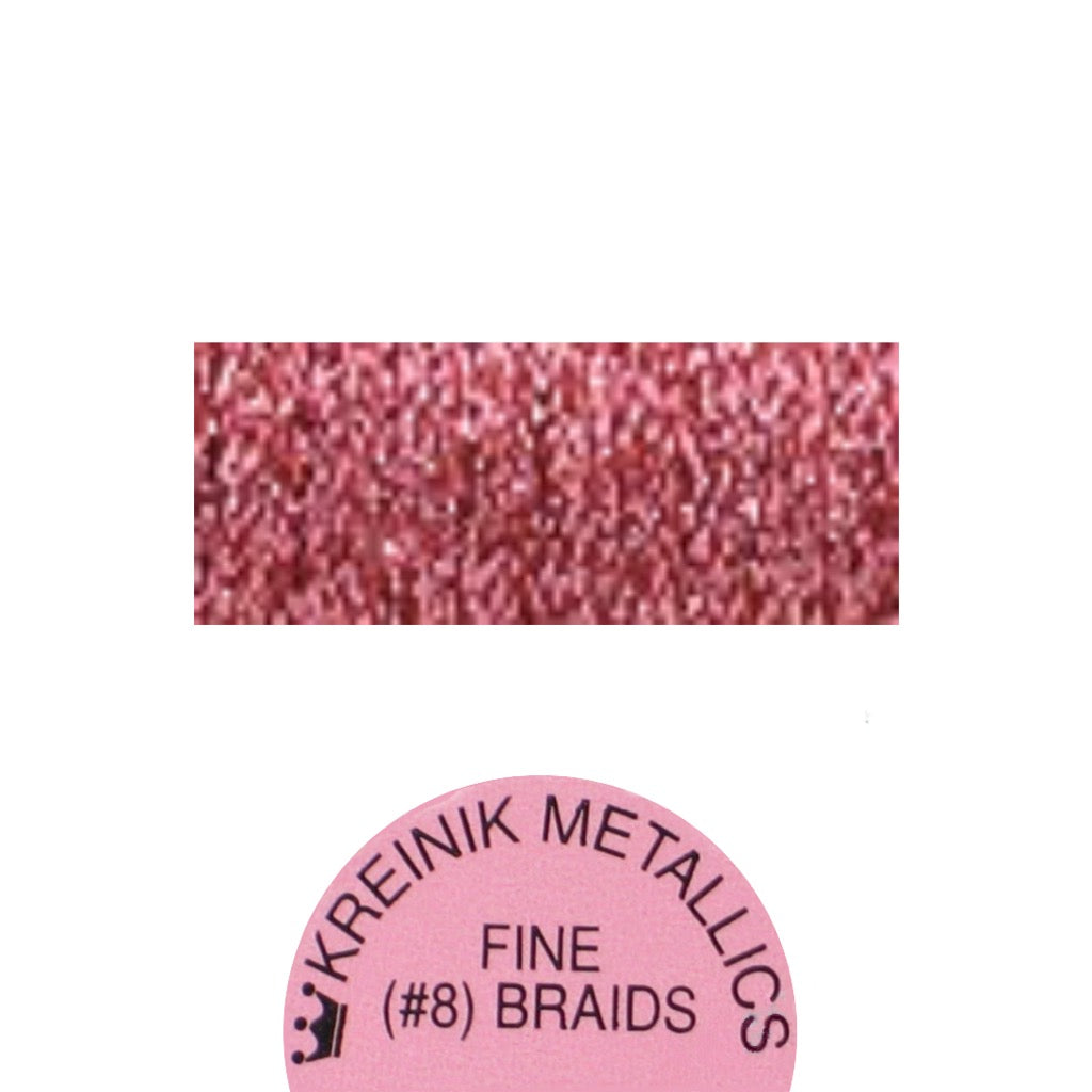 Kreinik Metallic #8 Braid   031 Crimson