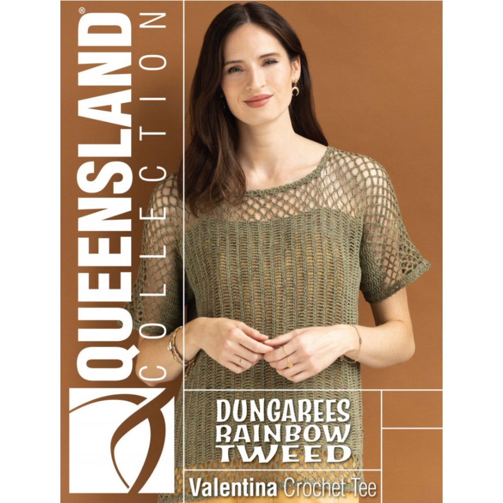 Queensland C 112-03 Dungarees Rainbow Tweed  Valentina Crochet Tee