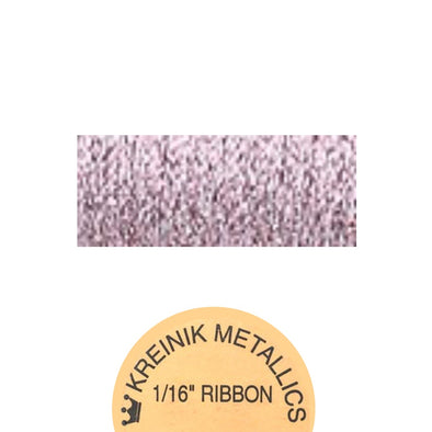 Kreinik Metallic 1/16” Ribbon  007 Pink