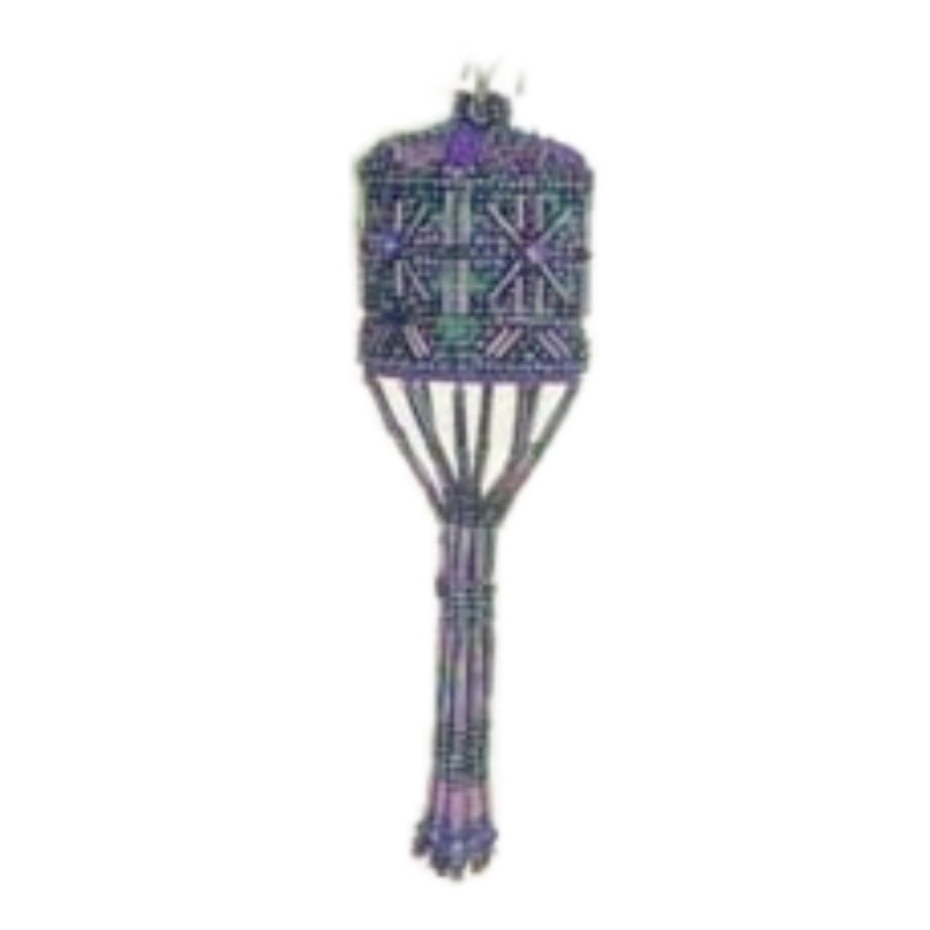 Mill Hill Beaded Tassel 4  Rainbow Teal Tassel