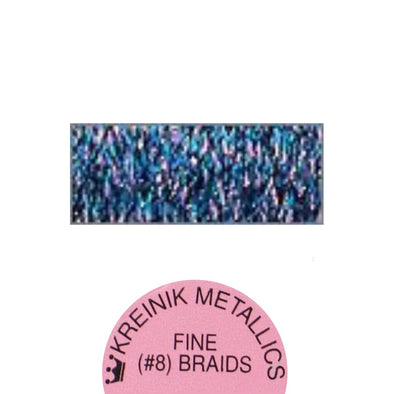 Kreinik Metallic #8 Braid  329 Bahama Blue
