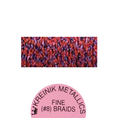 Kreinik Metallic #8 Braid  326 Hibiscus