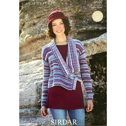 Sirdar 9597 Crofter DK Jacket Waterfall Style