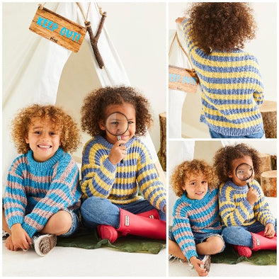 Sirdar 2590 Snuggly Replay Look Out Hooped Children Sweaters