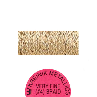 Kreinik Metallic #4 Braid   002V Vintage Gold