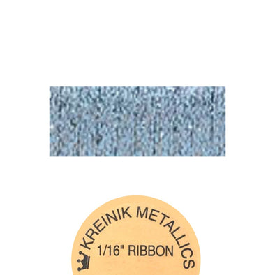 Kreinik Metallic 1/16” Ribbon  025 Grey