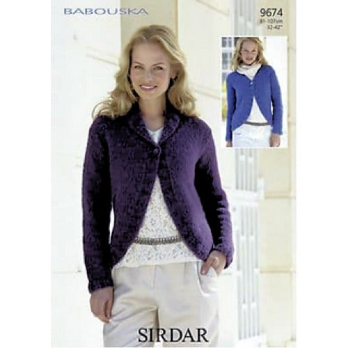 Sirdar 9674 Babouska Bolero style Cardigan Ladies
