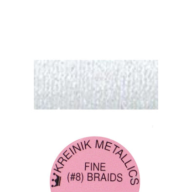 Kreinik Metallic #8 Braid   032 Pearl