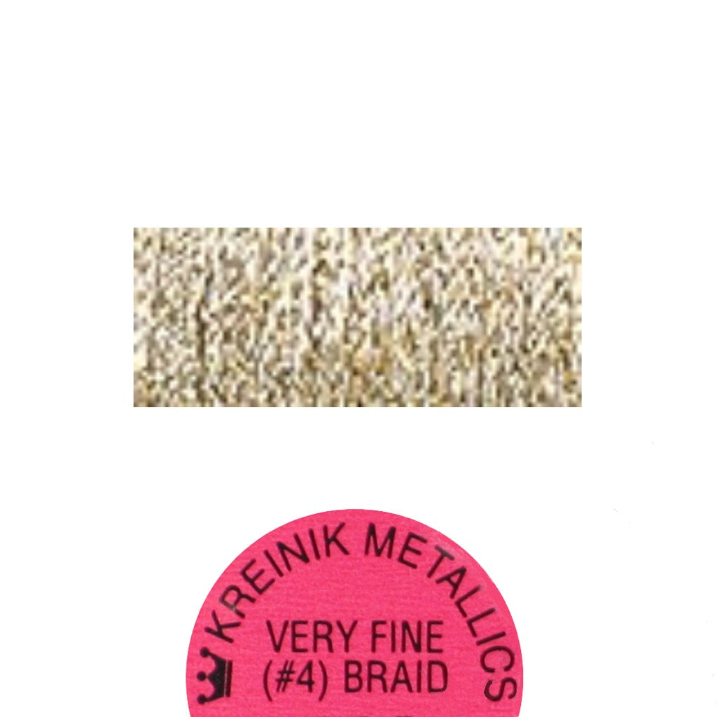 Kreinik Metallic #4 Braid   002 Gold