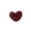 SB001DRDS Speckled Heart Deep Red Small