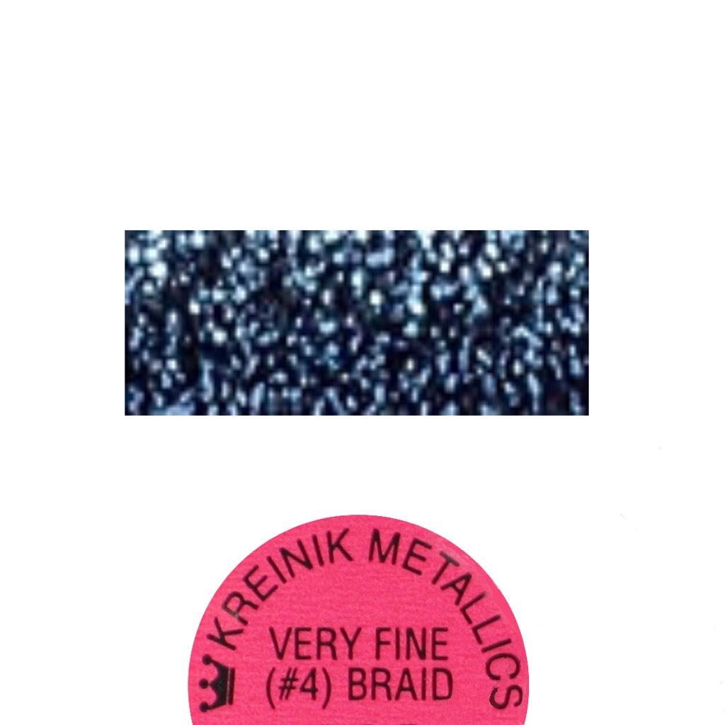 Kreinik Metallic #4 Braid   018 Navy