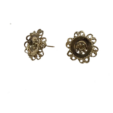 Earrings 10 x 10 Gold Color 186G