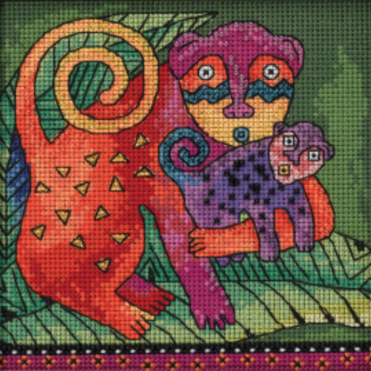 Laurel Burch 14-2213 Monkey Amazonia 2022