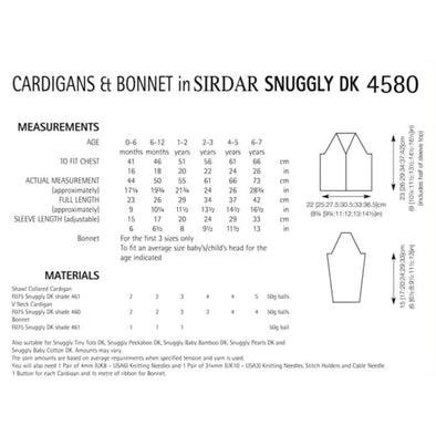 Sirdar 4580 Snuggly DK Cardigan