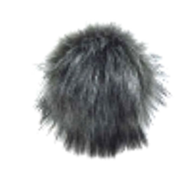 Fake Fur Pom Pom 1224 Charcoal