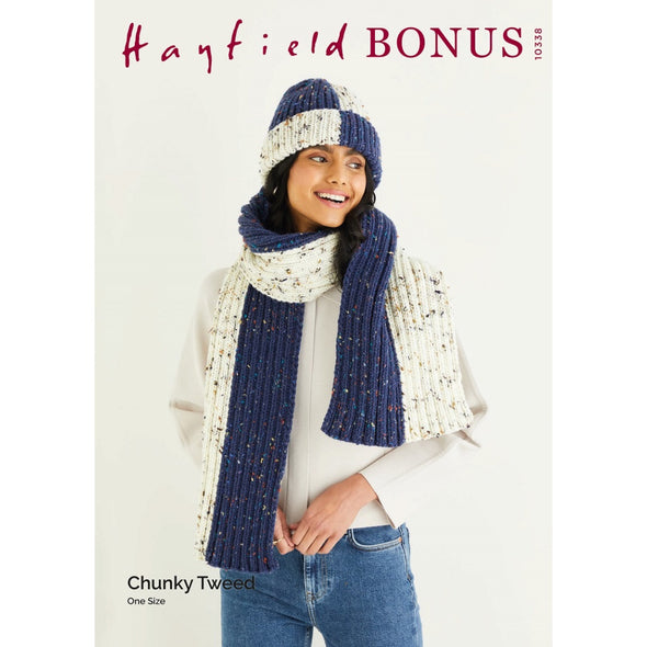 Hayfield 10338 Bonus Chunky Tweed Scarf