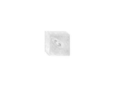 Button 057120 Off White Square Shape 12mm