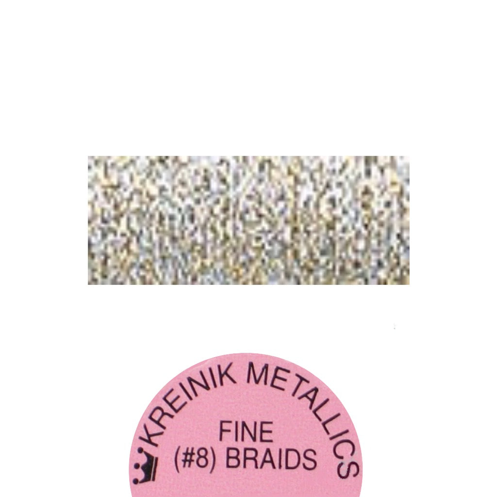 Kreinik Metallic #8 Braid  102 Vatican Gold