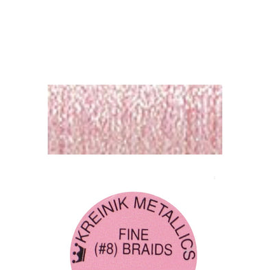 Kreinik Metallic #8 Braid  092 Star Pink