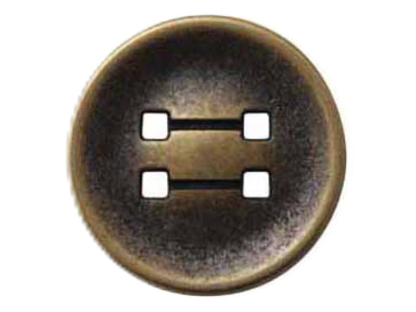 Button 206589F Brass Metal 28mm