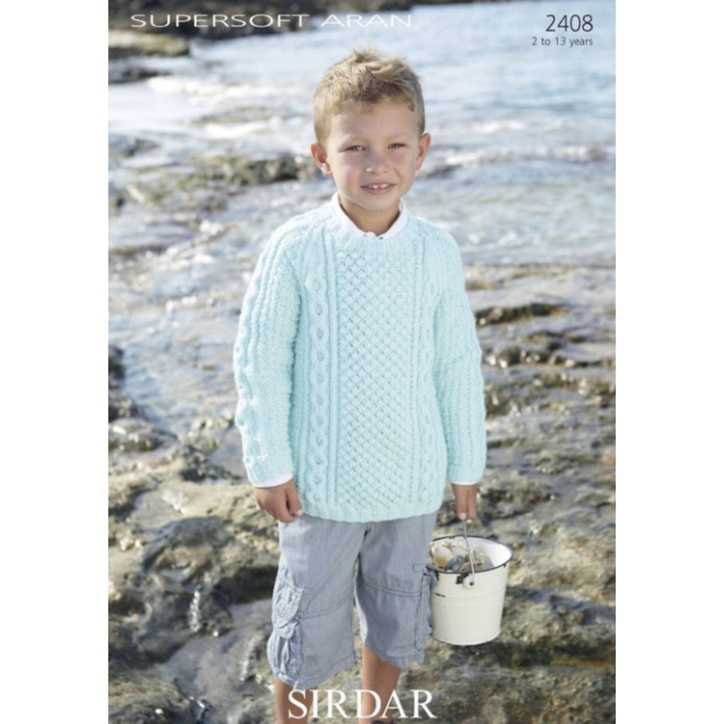 Sirdar 2408 Supersoft Aran Sweater