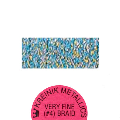 Kreinik Metallic #4 Braid   044 Confetti Blue