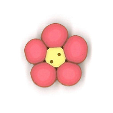 Just Another Button Company 2221.S Pink Flower Small
