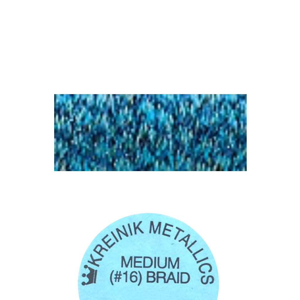 Kreinik Metallic#16 Braid  339 Tropical Teal