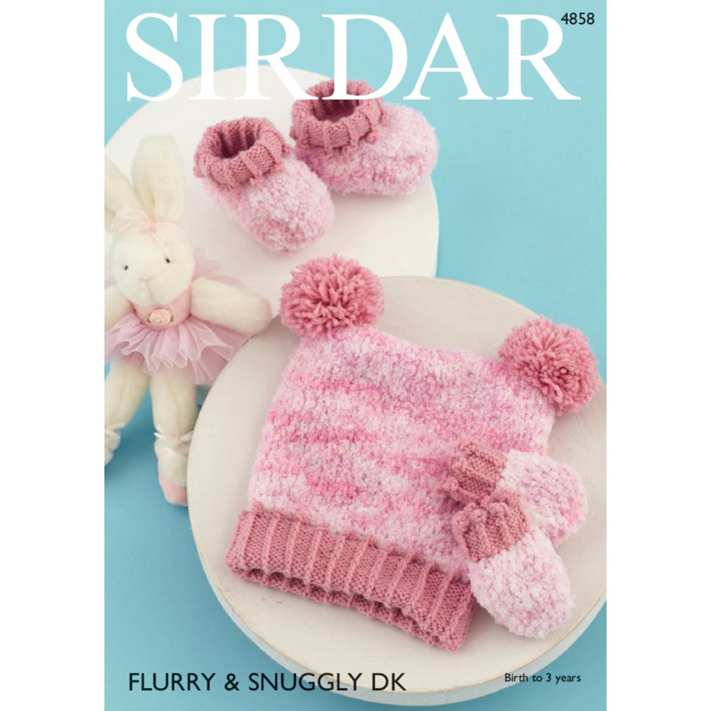 Sirdar 4858 Flurry Hat Booties Mitten