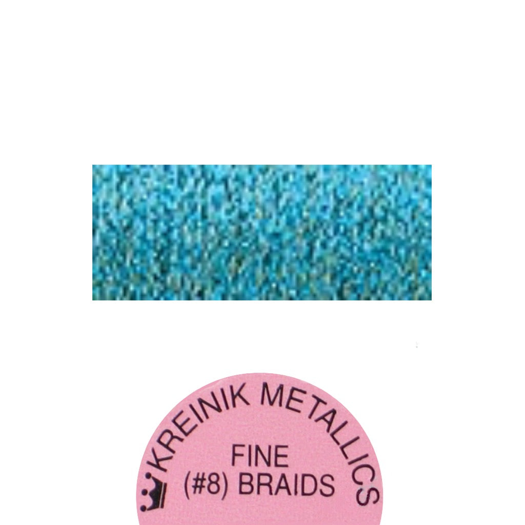 Kreinik Metallic #8 Braid   029 Turquoise