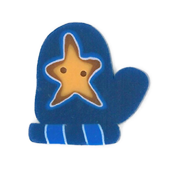 Just Another Button Company 4421.L Mittens Blue with Star