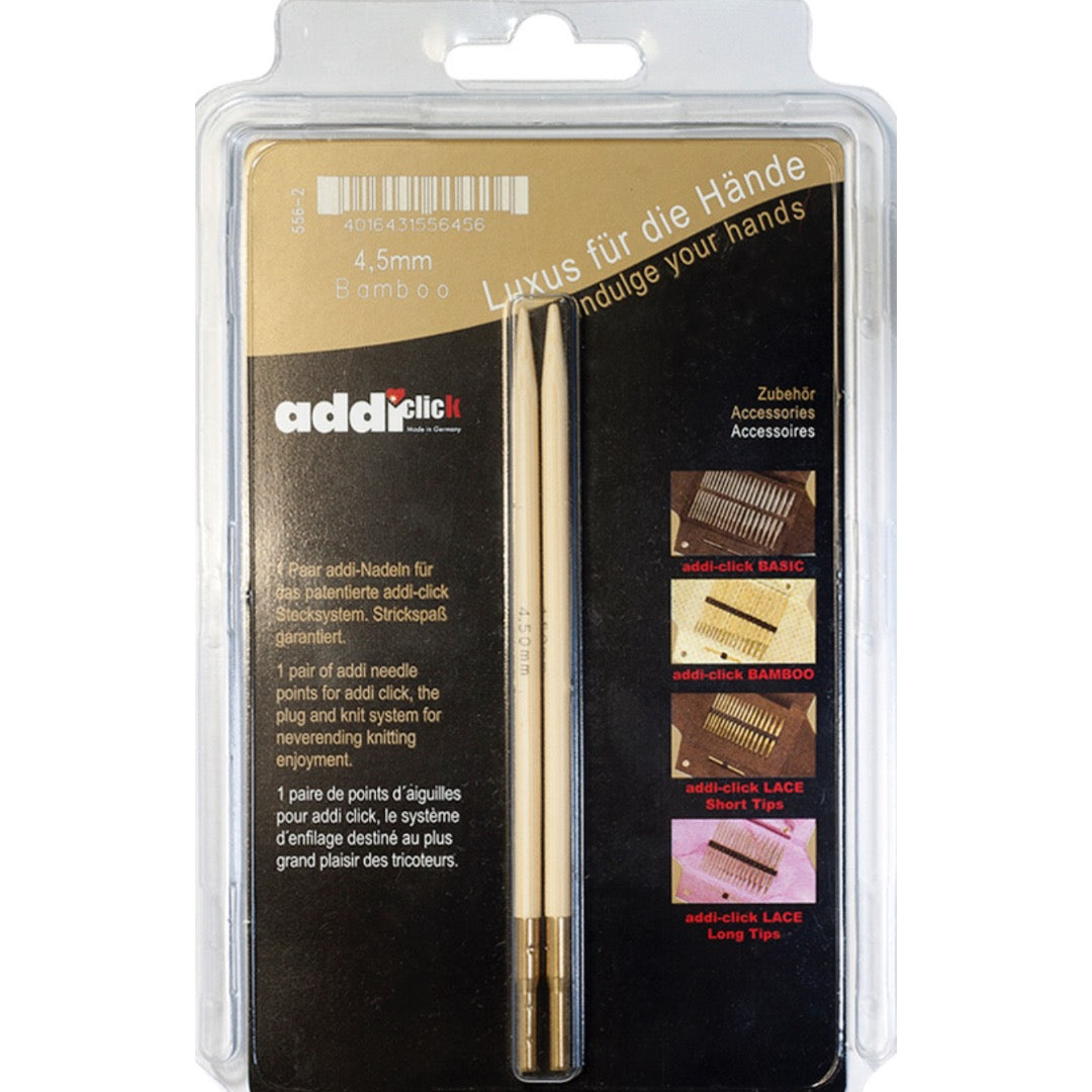 Circular Needle Points Addi  4.50mm Bamboo 5"