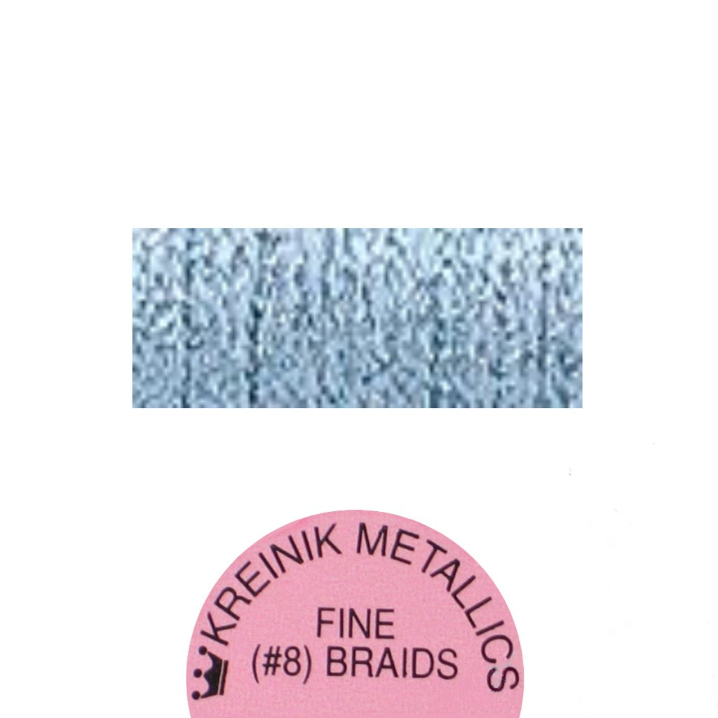 Kreinik Metallic #8 Braid   014 Sky Blue