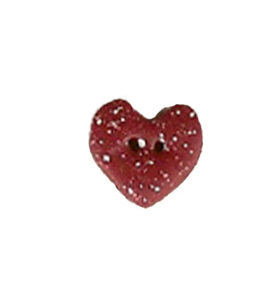 SB001S Red Speckled Heart S