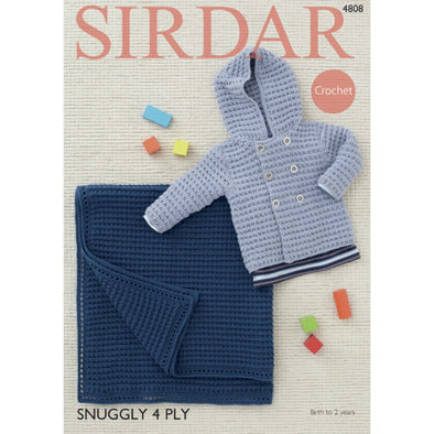 Sirdar 4808 Snuggly 4 Ply Jacket and Blanket