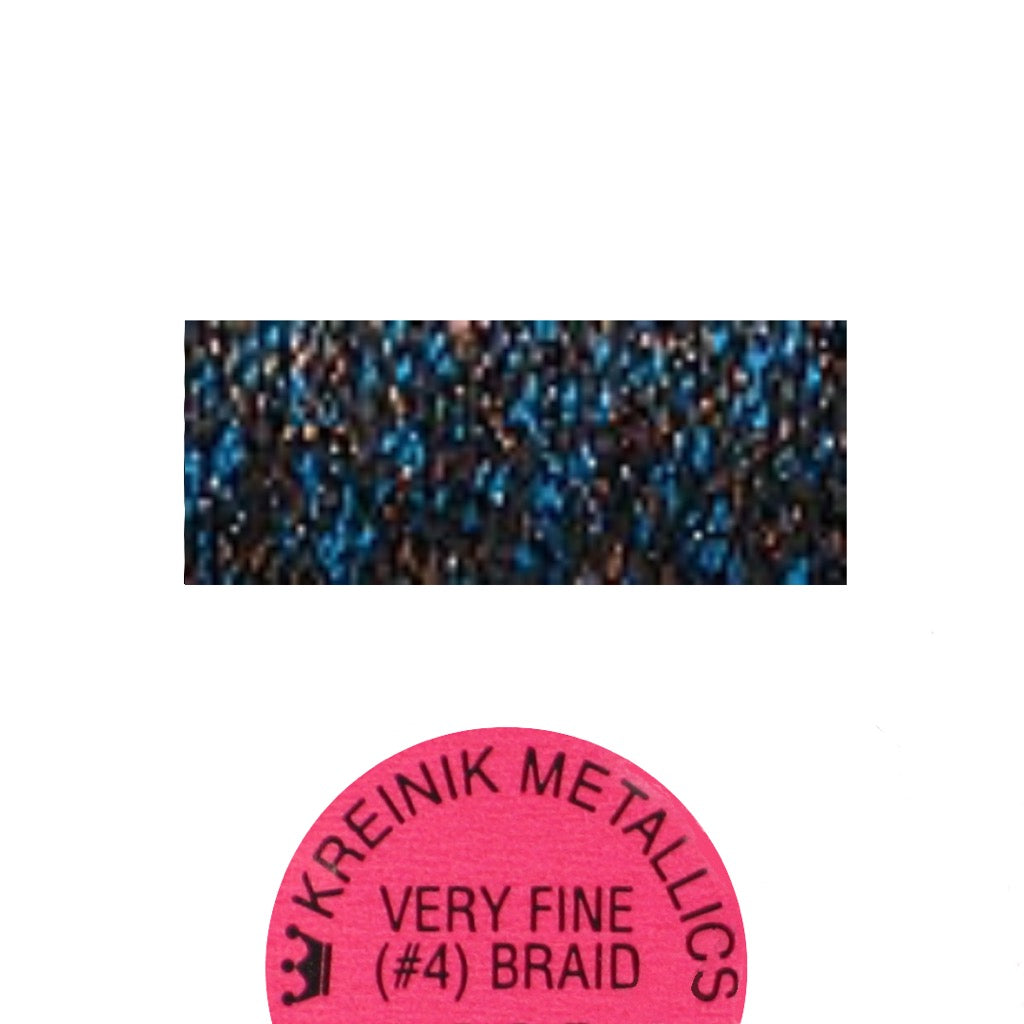 Kreinik Metallic #4 Braid   060 Midnight #4 Braid