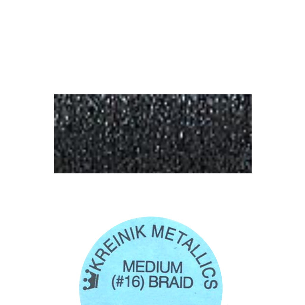 Kreinik Metallic#16 Braid  005 Black