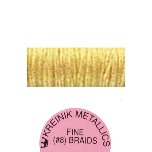 Kreinik Metallic #8 Braid 9591 Buttercup